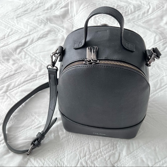 Pixie Mood Cora Backpack Vegan Leather Convertible Black small bag shoulder - Picture 5 of 8